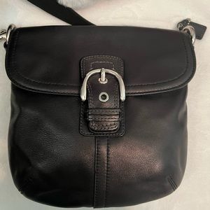 Coach Black Leather Crossbody Shoulder Bag